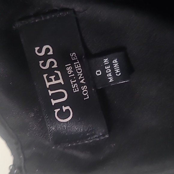 Guess black bodycon stretchy crochet-style dress with zipper US 0 XS - Picture 6 of 12